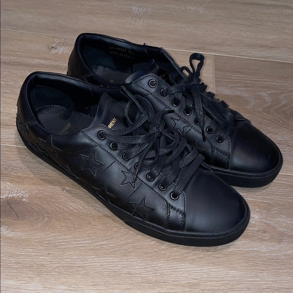 Saint Laurent Black Star-Embellished Sneakers